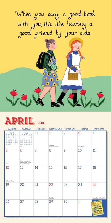 Produktbild: Book Nerd Mini Wall Calendar 2026
