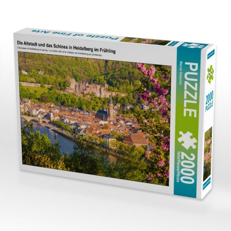 Produktbild: CALVENDO Puzzle Die Altstadt und das Schloss in Heidelberg im Fr&uuml;hling | 2000 Teile Lege-Gr&ouml;&szlig;e 90x67cm Foto-Puzzle f&uuml;r gl&uuml;ckliche Stunden