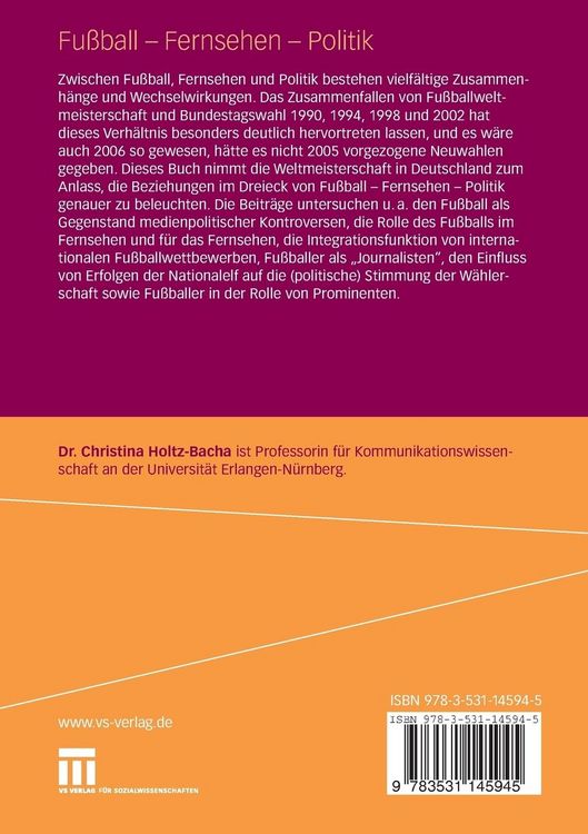 Produktbild: Fu&szlig;ball - Fernsehen - Politik