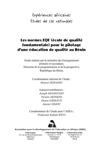 Produktbild: Normes eqf pour le pilotage d'une educat