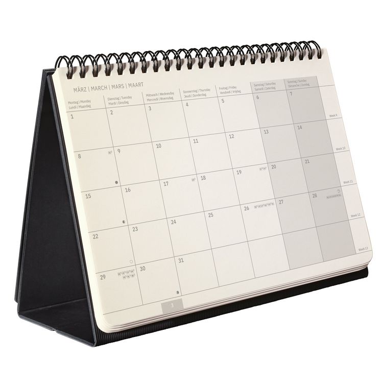 Produktbild: SIGEL C2781 Tischkalender Conceptum 2027, ca. A5 quer, schwarz