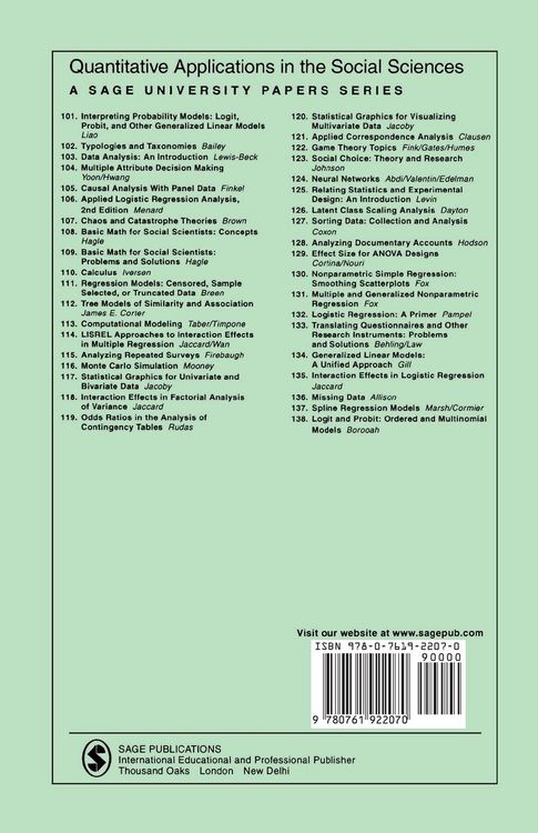 Produktbild: Interaction Effects in Logistic Regression