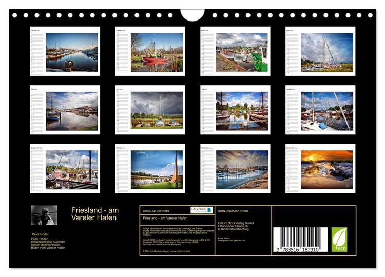 Produktbild: Friesland - am Vareler Hafen (Wandkalender 2026 DIN A4 quer), CALVENDO Monatskalender
