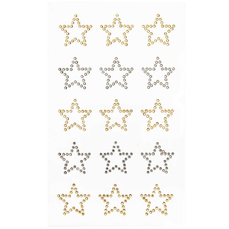 Produktbild: Strass-Sticker Sterne, 15 St&uuml;ck