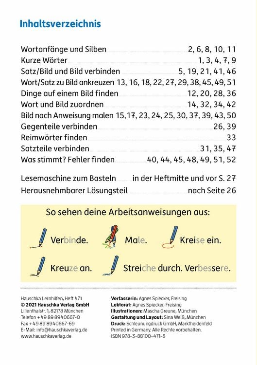 Mein Übungsheft Lesen 1. Klasse - Vom Wort zum Satz