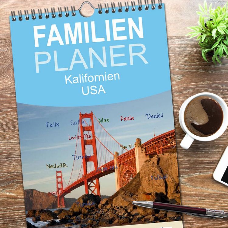 Produktbild: Familienplaner 2026 - Kalifornien USA mit 5 Spalten (Wandkalender, 21 x 45 cm) CALVENDO