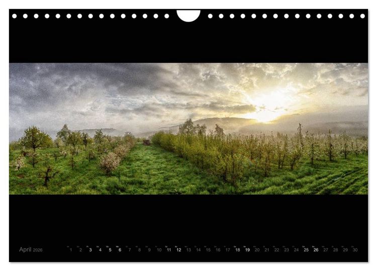 Produktbild: Markgr&auml;flerland-Panoramen - Vier Jahreszeiten in der Toskana Deutschlands (Wandkalender 2026 DIN A4 quer), CALVENDO Monatskalender