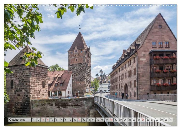 Produktbild: N&Uuml;RNBERG Historisches Stadtherz (Wandkalender 2026 DIN A2 quer), CALVENDO Monatskalender