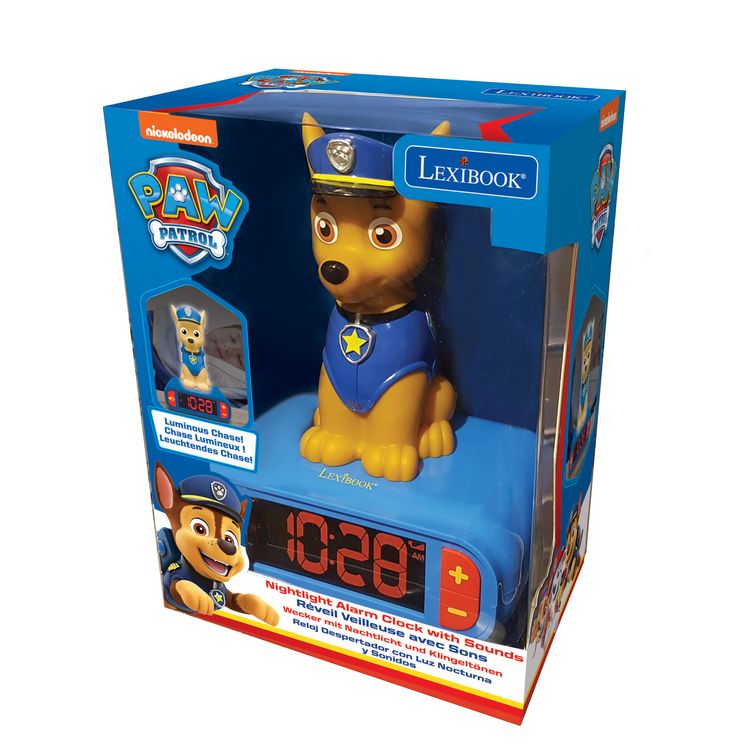 Produktbild: Paw Patrol Wecker ''Chase'' 3D Nachtlicht