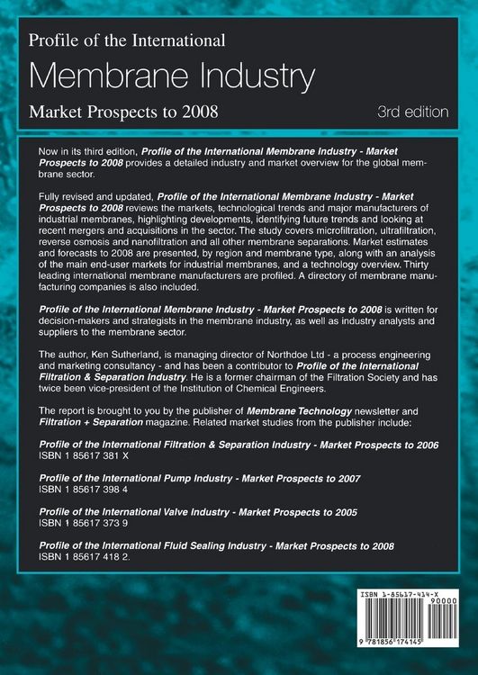 Produktbild: Profile of the International Membrane Industry - Market Prospects to 2008