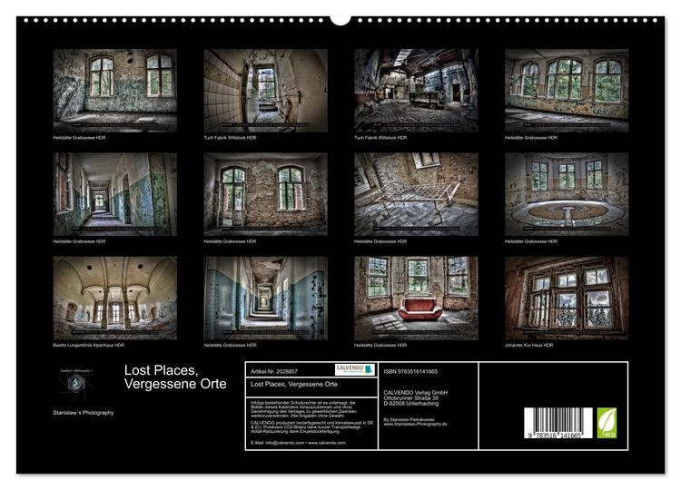 Produktbild: Lost Places, Vergessene Orte (hochwertiger Premium Wandkalender 2026 DIN A2 quer), Kunstdruck in Hochglanz
