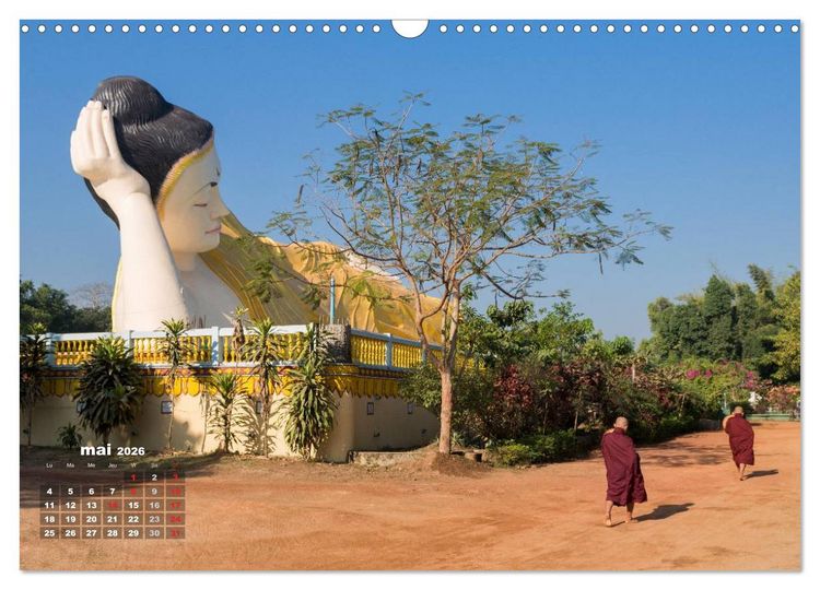 Produktbild: BIRMANIE MYANMAR (Calendrier mural 2026 DIN A3 vertical), CALVENDO calendrier mensuel