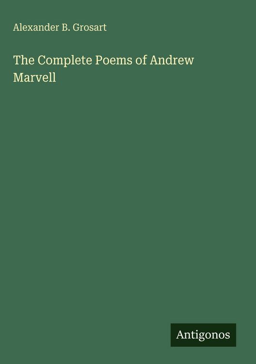 Produktbild: The Complete Poems of Andrew Marvell