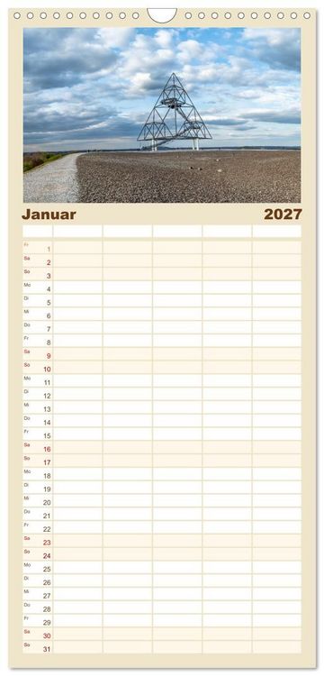 Produktbild: Familienplaner 2027 - Bottroper Stadtansichten mit 5 Spalten (Wandkalender, 21 x 45 cm) CALVENDO
