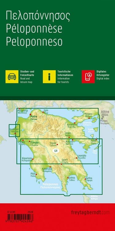 Produktbild: freytag & berndt Stra&szlig;enkarte Peloponnes 1:150.000