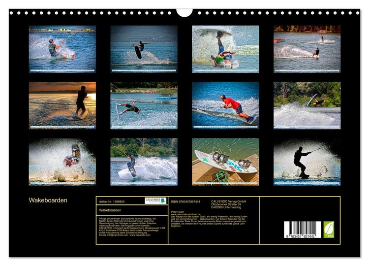 Produktbild: Wakeboarden (Wandkalender 2026 DIN A3 quer), CALVENDO Monatskalender