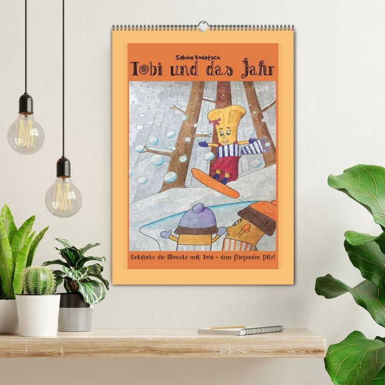 Produktbild: Tobi und das Jahr (Wandkalender 2027 DIN A2 hoch), CALVENDO Monatskalender