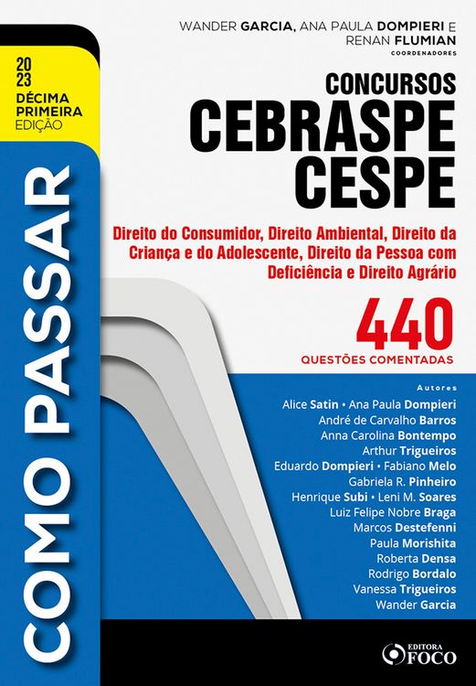 Produktbild: Como passar concursos CEBRASPE -Direito do Consumidor, Ambiental, ECA, Defici&ecirc;ncia e Agr&aacute;rio