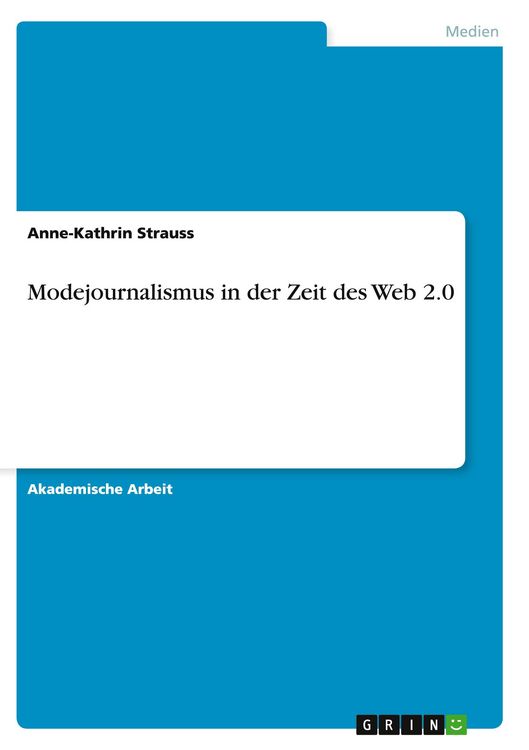 Produktbild: Modejournalismus in der Zeit des Web 2.0