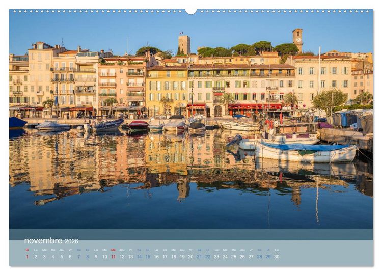 Produktbild: Littoral de la C&ocirc;te d'Azur (Calendrier mural 2026 DIN A2 vertical) calendrier de bureau