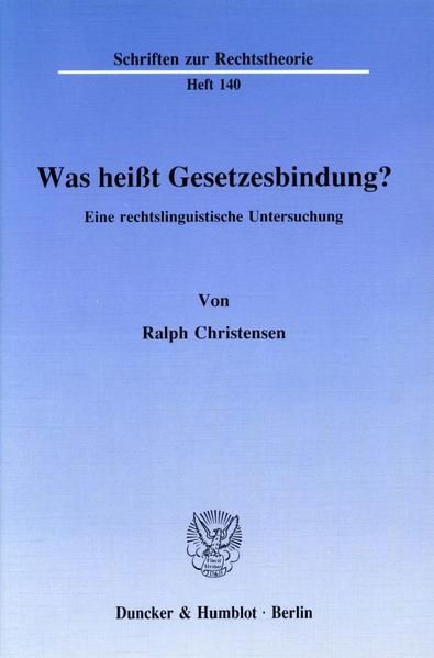 Produktbild: Was hei&szlig;t Gesetzesbindung?