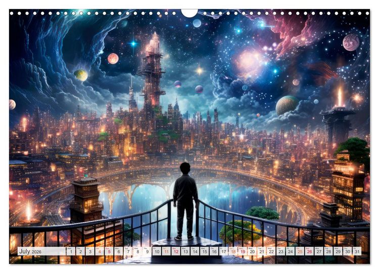 Produktbild: SCIENCE FICTION Life on distant planets (Wall Calendar 2026 DIN A3 landscape), CALVENDO 12 Month Wall Calendar
