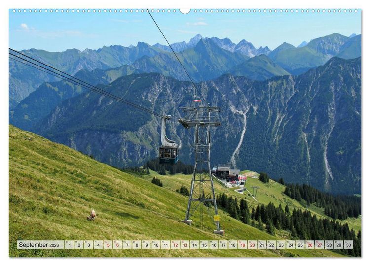 Produktbild: Bergbahnen in den Alpen (hochwertiger Premium Wandkalender 2026 DIN A2 quer), Kunstdruck in Hochglanz