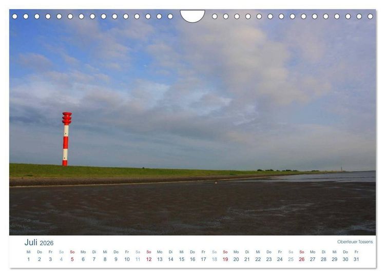 Produktbild: Ebbe und Watt 2026. Impressionen von der Nordseek&uuml;ste (Wandkalender 2026 DIN A4 quer), CALVENDO Monatskalender