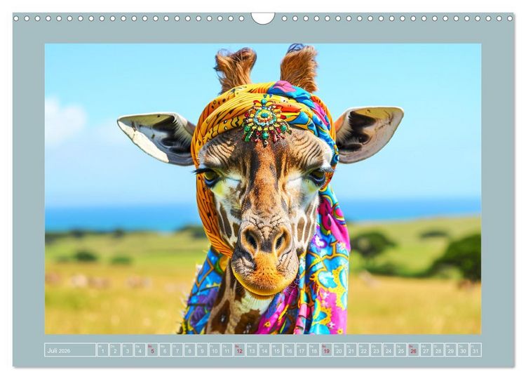 Produktbild: Giraffen-Trend. Hals und Stil (Wandkalender 2026 DIN A3 quer), CALVENDO Monatskalender