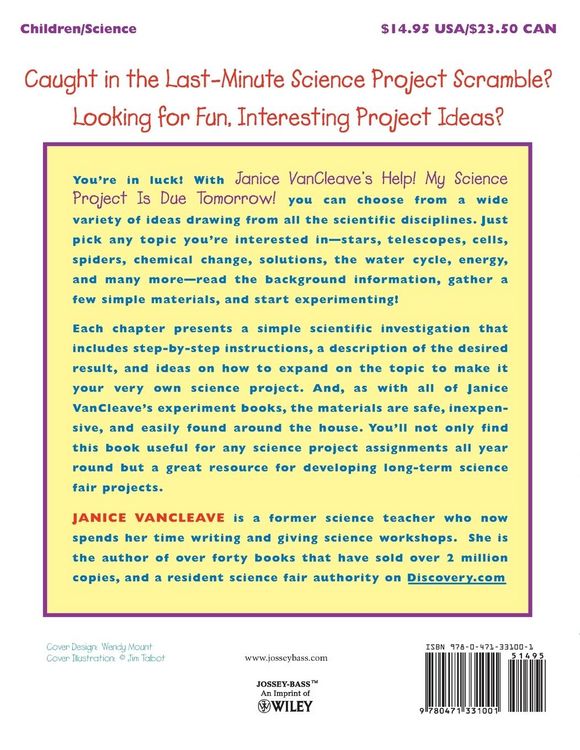 Produktbild: Janice VanCleave's Help! My Science Project is Due Tomorrow!