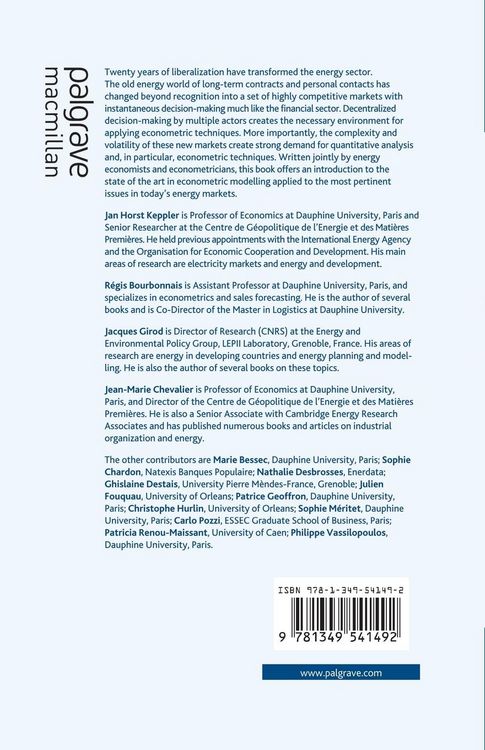 Produktbild: The Econometrics of Energy Systems