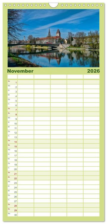 Produktbild: Familienplaner 2026 - B&uuml;hne frei f&uuml;r Ulm an der Donau mit 5 Spalten (Wandkalender, 21 x 45 cm) CALVENDO