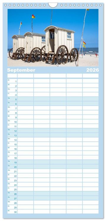 Produktbild: Familienplaner 2026 - Sommer auf Norderney mit 5 Spalten (Wandkalender, 21 x 45 cm) CALVENDO