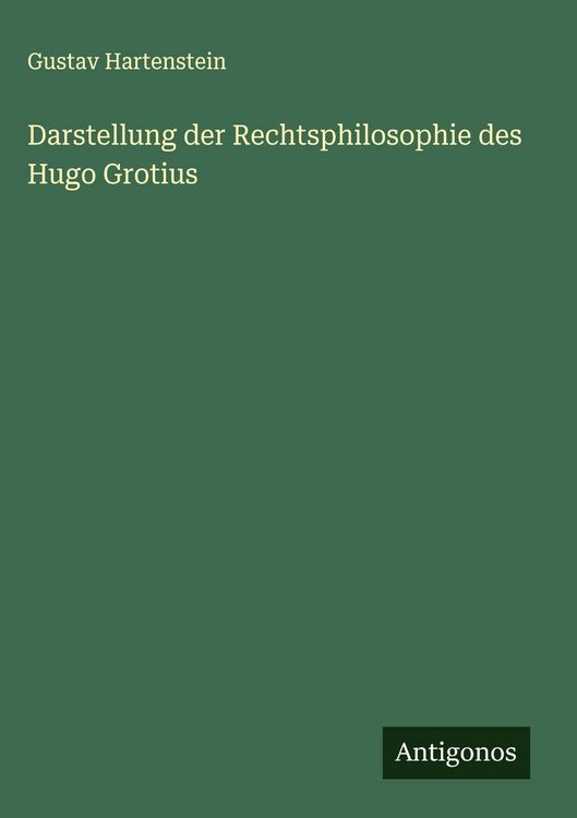 Produktbild: Darstellung der Rechtsphilosophie des Hugo Grotius