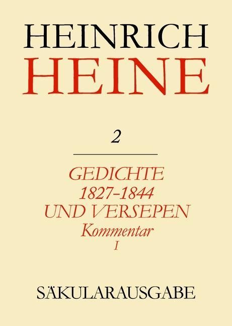 Produktbild: Gedichte 1827-1844 und Versepen. Kommentar I