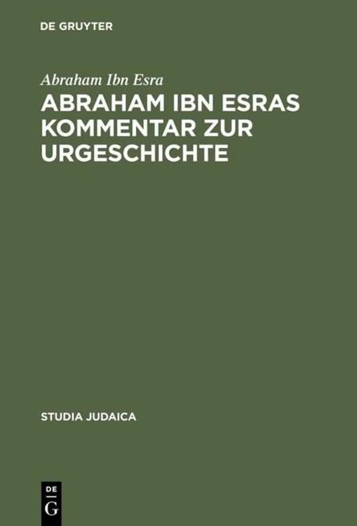 Produktbild: Abraham ibn Esras Kommentar zur Urgeschichte