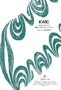 Produktbild: KWIC Index of Rock Mechanics Literature