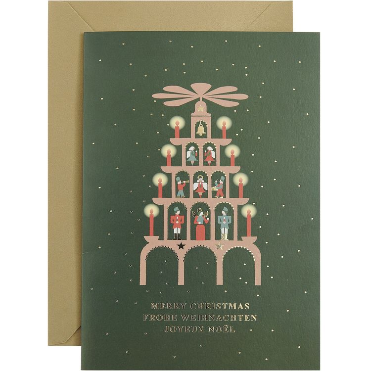 Produktbild: Kartenset A5, Weihnachtspyramide MIX