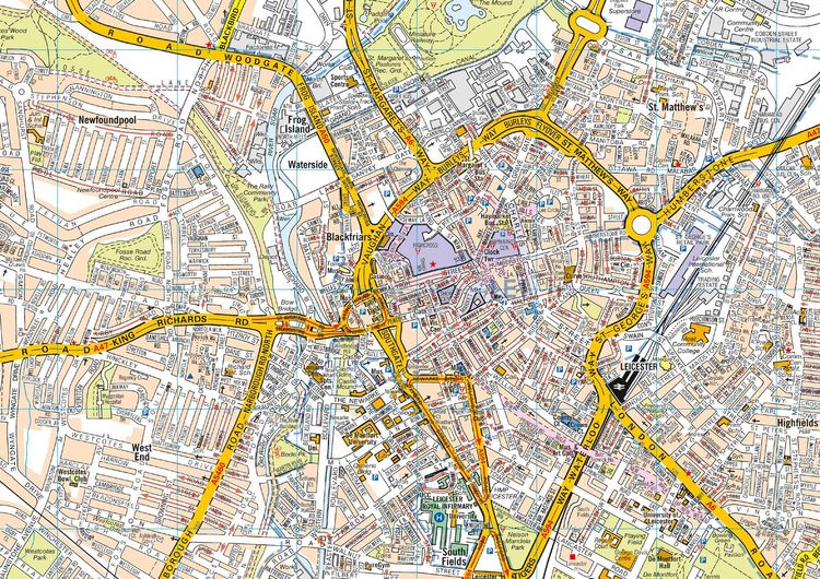Produktbild: Leicester Pocket Street Map
