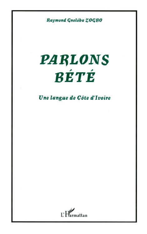Produktbild: Parlons B&eacute;t&eacute;