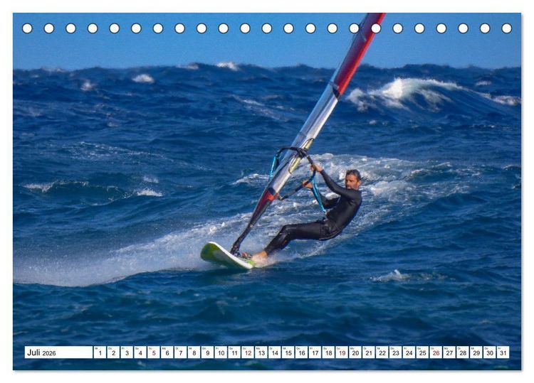 Produktbild: Spektakul&auml;res Wellen- und Windsurfen (Tischkalender 2026 DIN A5 quer), CALVENDO Monatskalender