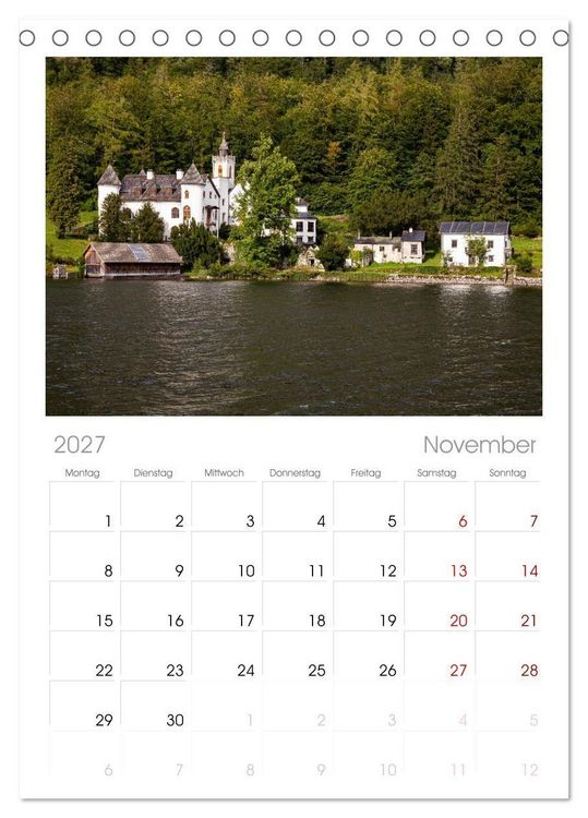 Produktbild: Tischplaner 2027 - Hallstatt und der Hallst&auml;tter See (A5 Tischkalender zum Aufstellen) CALVENDO