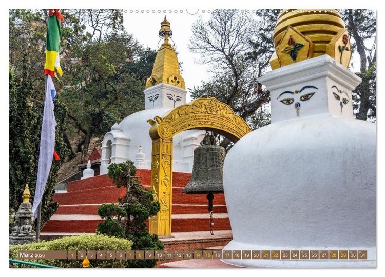 Produktbild: K&ouml;nigsst&auml;tte im Kathmandutal (Wandkalender 2026 DIN A2 quer), CALVENDO Monatskalender