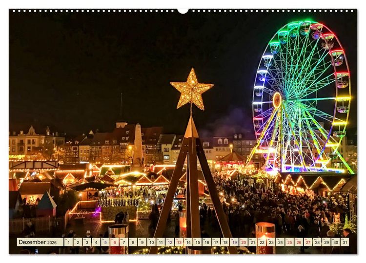 Produktbild: Erfurt - meine Stadt mit viel Herz (hochwertiger Premium Wandkalender 2026 DIN A2 quer), Kunstdruck in Hochglanz