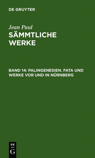 Produktbild: Palingenesien. Fata und Werke vor und in N&uuml;rnberg