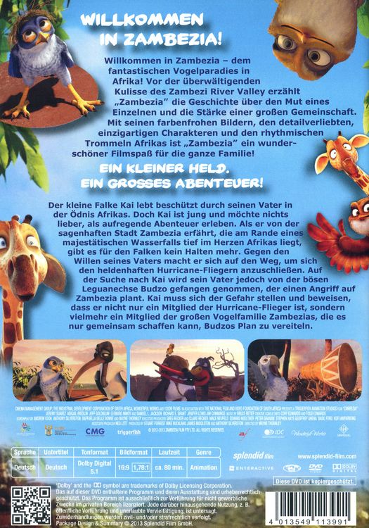 Produktbild: Zambezia - Der Kinofilm - In jedem steckt ein kleiner Held - for Kids!