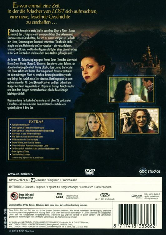 Produktbild: Once upon a time - Es war einmal - Staffel 1 [6 DVDs]