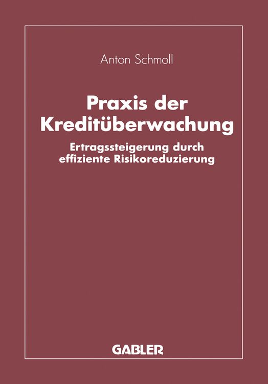 Produktbild: Praxis der Kredit&uuml;berwachung