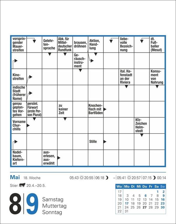 Produktbild: Kreuzwortr&auml;tsel Tagesabrei&szlig;kalender 2027