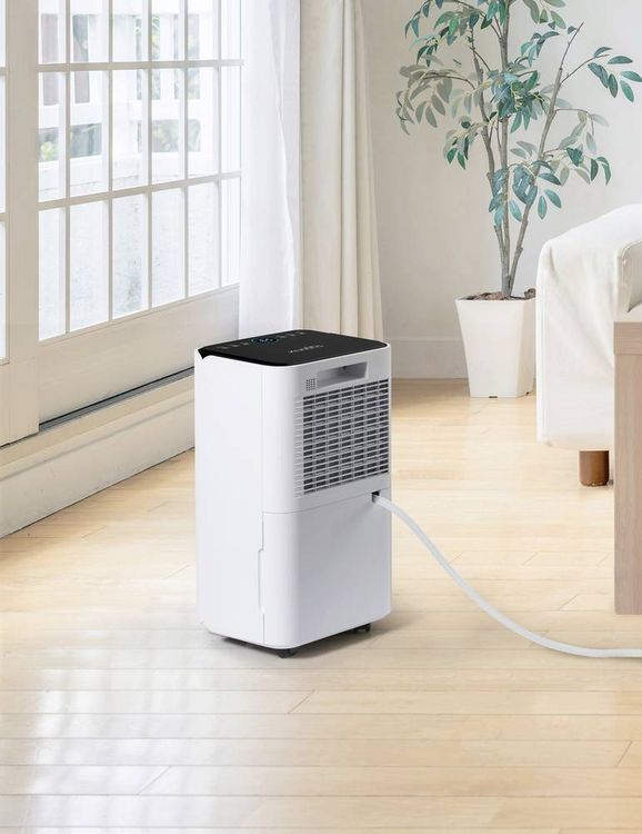 Produktbild: Sygonix Tuya Smart Luftentfeuchter 62m&sup3; 200W 12 l/Tag Wei&szlig;